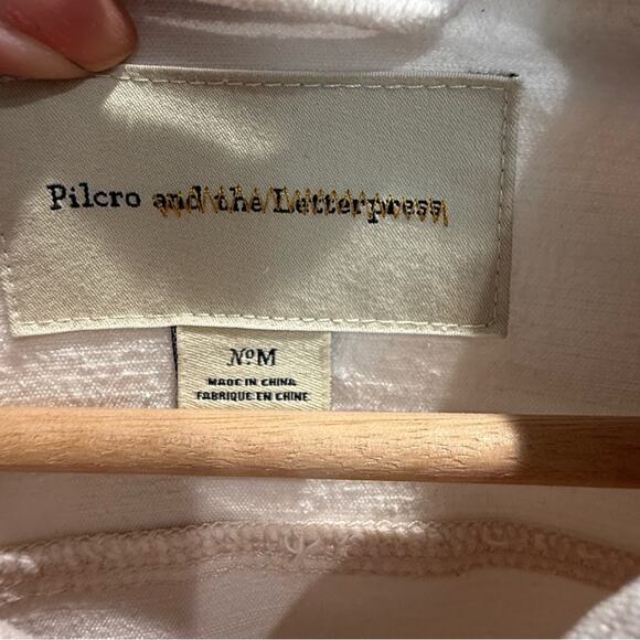 Pilcro and The Letterpress Stretch Velveteen Women's Pink Cream Jacket Size M - Picture 4 of 4